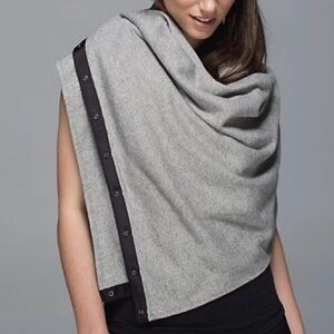 Lululemon Vinyasa Scarf Rulu Wee Stripe Black Heathered Reversible Like New